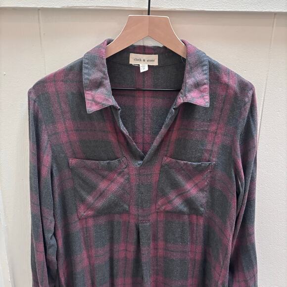Stone and cloth Dresses & Skirts - Anthropologie Cloth & Stone Cozy Flannel Dress Women M Western Cabincore